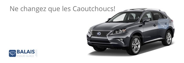 Essuie-glaces Avant Pour Lexus NX 2 (à Partir De 09/2021) - Lot De 2 Balais, Gauche 650 Mm / Droite 450 Mm, Caoutchouc Naturel + Silicone